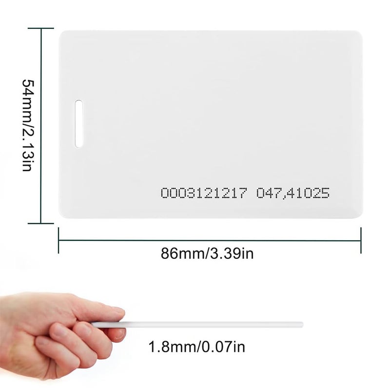 Guykrn 100 قطعة بطاقات قرب 125 كيلوهرتز - متوافقة مع EM4100/TK4100، بسماكة 1.8 مم، قراءة فقط للتحكم في الوصول - Image 3
